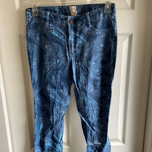 Lands’ End Canvas Paisley Skinny Jeans - Picture 1 of 4